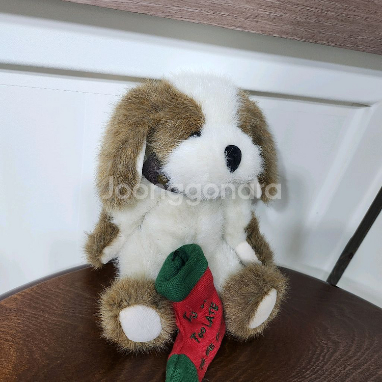 보이즈베어 산타 양말 목줄 강아지 키덜트 빈티지 인형--3