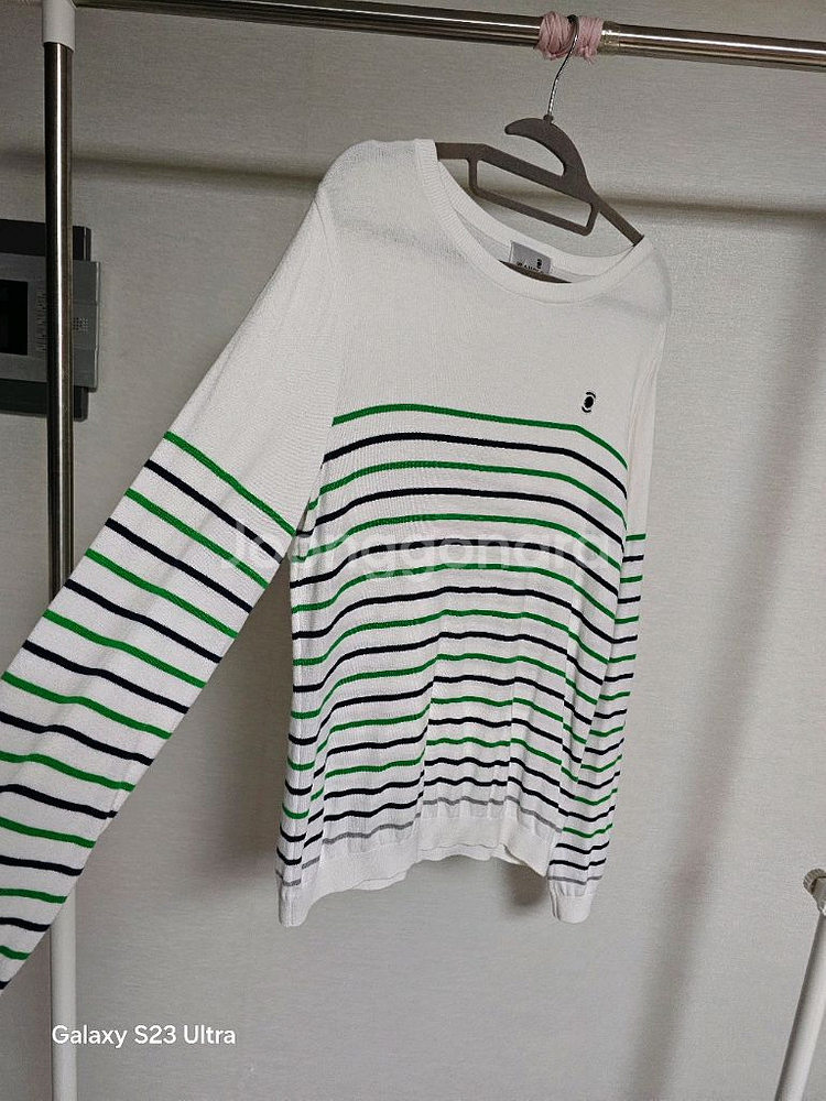 100) W.ANGLE 골프 스트라이프 니트--1