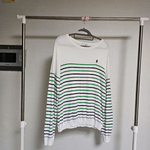 100) W.ANGLE 골프 스트라이프 니트