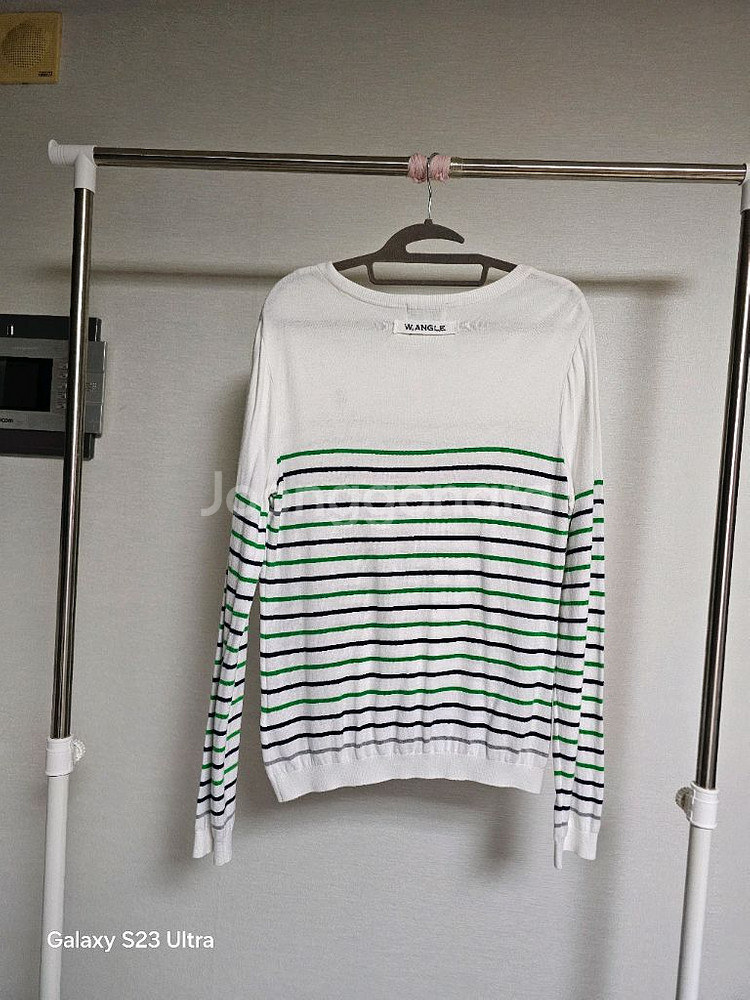 100) W.ANGLE 골프 스트라이프 니트--2