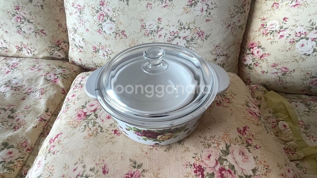 로얄알버트 황실장미 양수 냄비 17x6.5 와 그릇--1