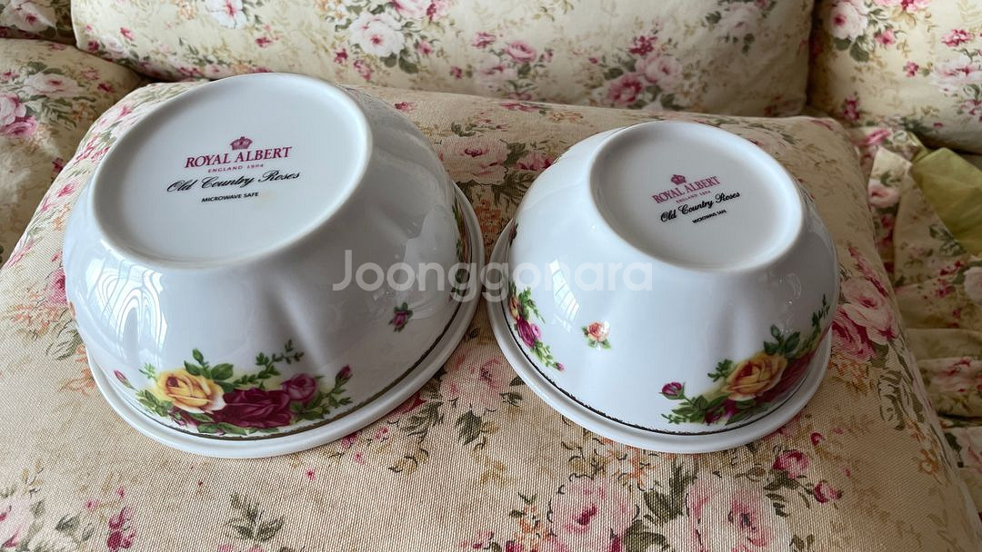 로얄알버트 황실장미 양수 냄비 17x6.5 와 그릇--6