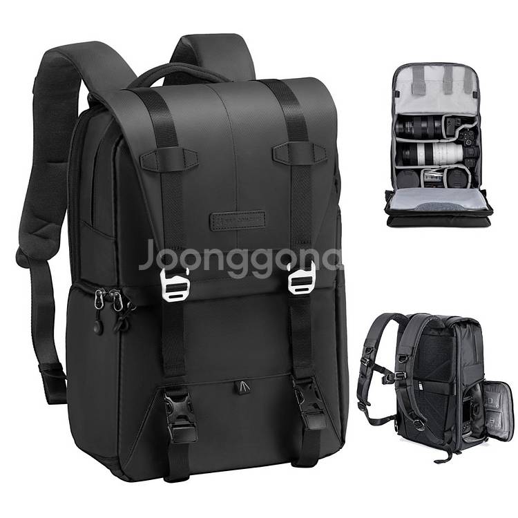 K&F 블랙 카메라 대용량 백팩 KF13.087AV6--0