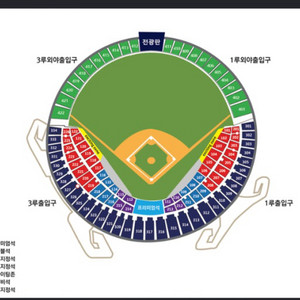 7/1(화) [두산 vs 삼성] 3루 레드석 2연석 1