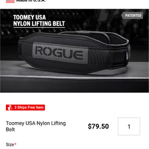 Rogue toomey belt 로그 투미 리프팅 벨트