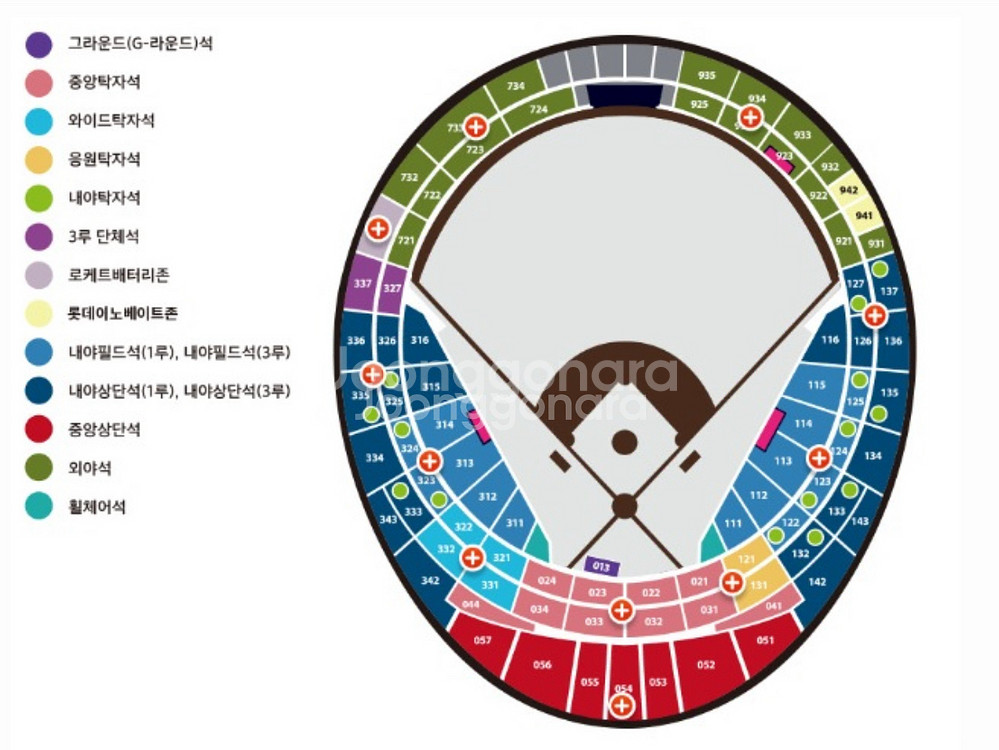 롯데vsKT 일요일 4연석 1루외야 야구티켓--0