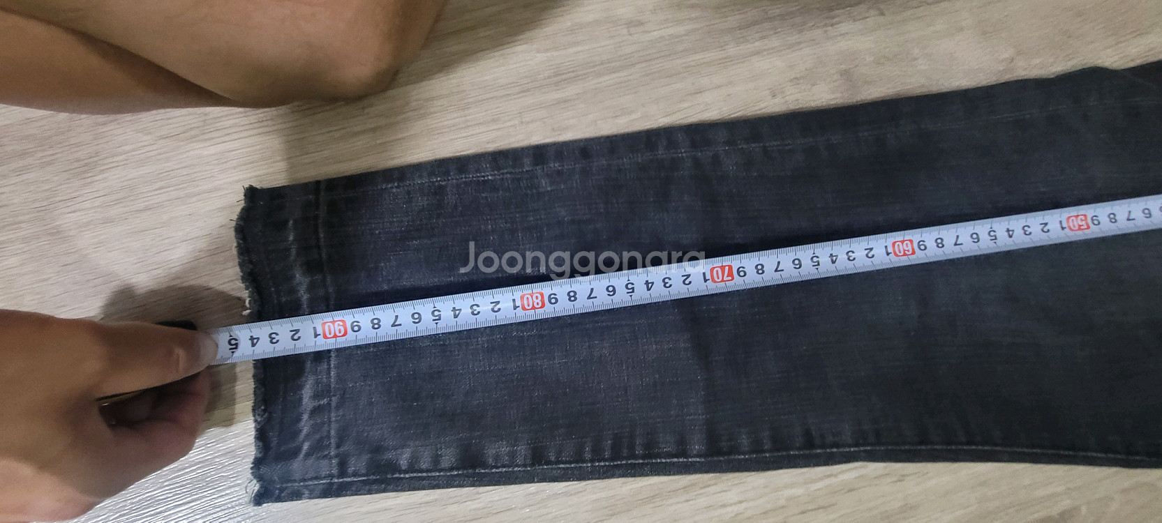 엘무드 커팅 진 데님 청바지(미사용)--2