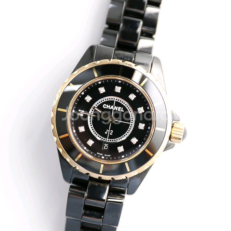 샤넬 J12 33MM 다이아 콤비워치--2