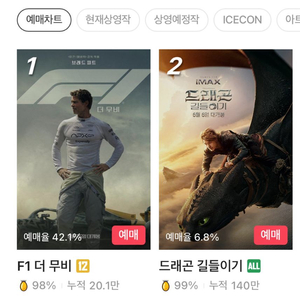 2d cgv 주말 영화 1매 대신 예매해드립니다