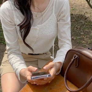 로빈유 부클 버튼 뷔스티에