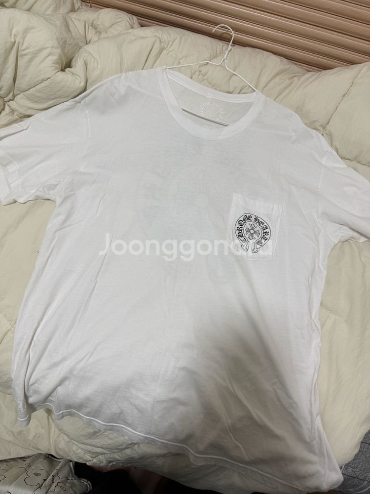 크롬하츠 홀스슈 화이트 티셔츠 2XL--0