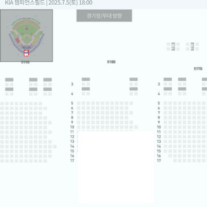 기아 vs 롯데 7월 5일 (토) ev석 4자리 양도
