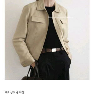 유메르 에르 실크 재킷 블랙