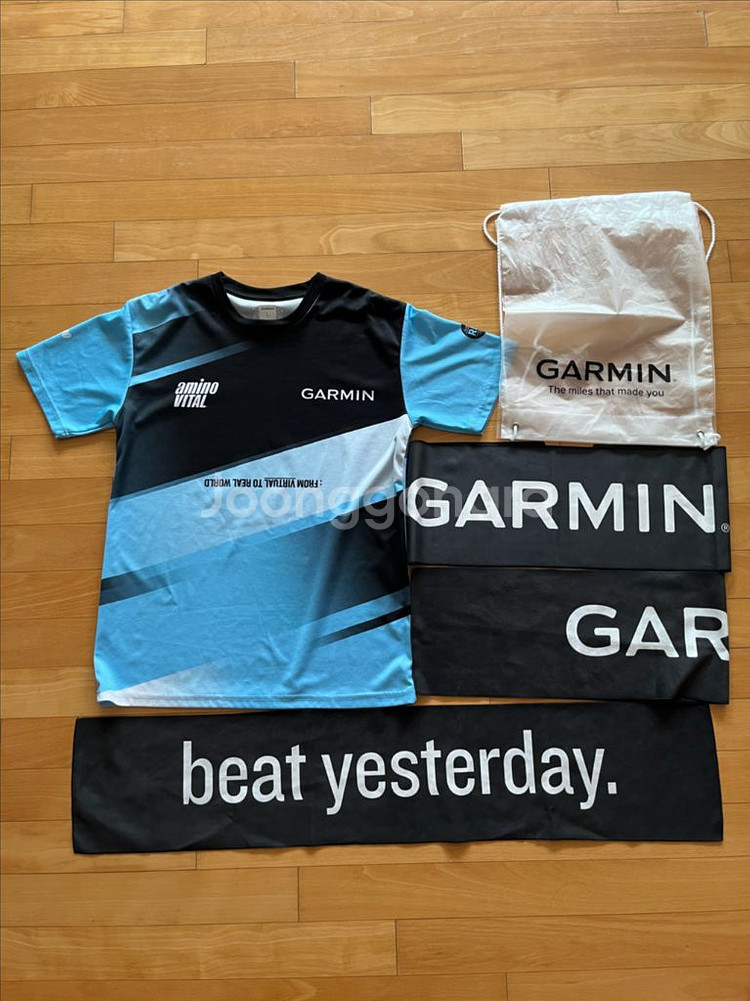 가민 기능성 티셔츠, 신발주머니, 스포츠타월--0