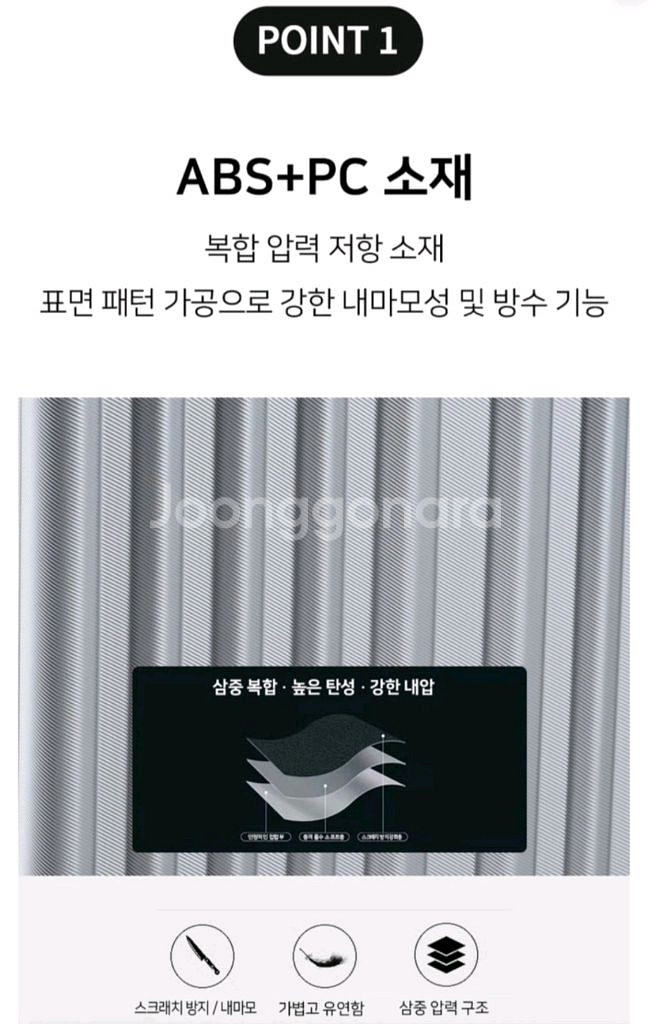 [새제품] 28인치 다크그레이 캐리어 TSA 금고형--2