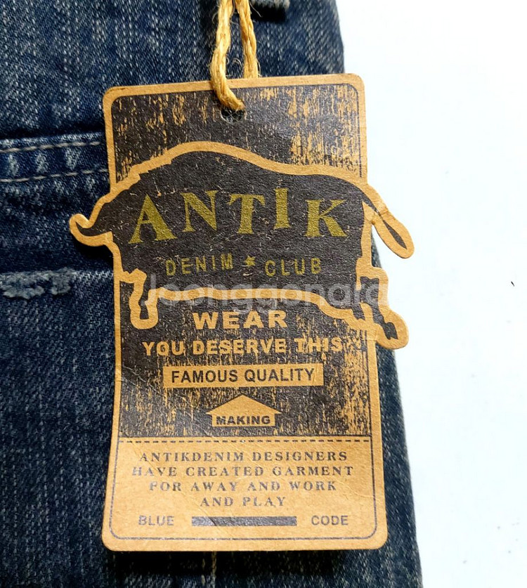새제품/ANTIK DENIM 남성청바지34/블랙진/찢청--3