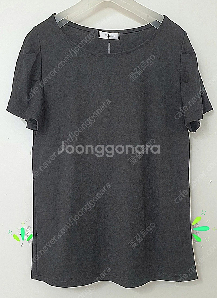 (새상품 블랙55)반팔블라우스+미디스커트 상+하세트--2