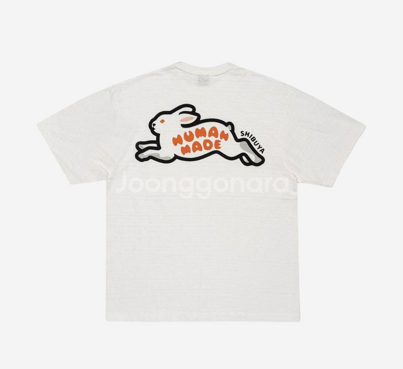 휴먼 메이드 포켓 티셔츠 화이트 시부야 파르코 스토어--0