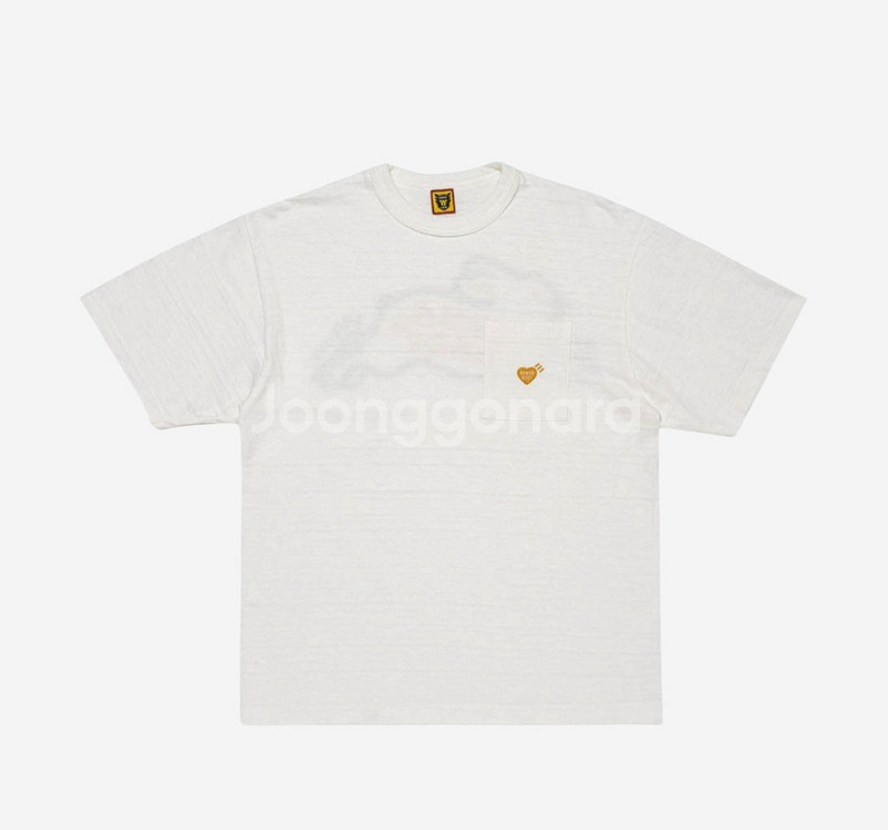 휴먼 메이드 포켓 티셔츠 화이트 시부야 파르코 스토어--1