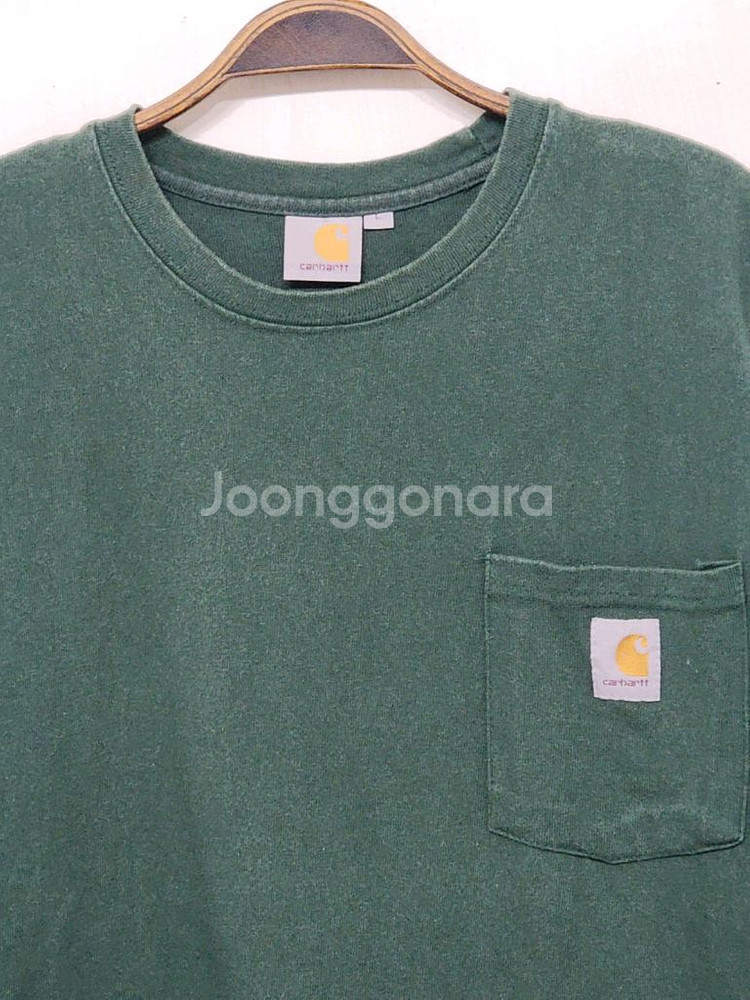 (XL) 칼하트 반팔티 녹색 포켓 면티셔츠 아메카지--1