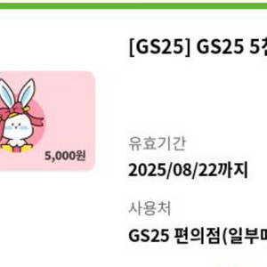 GS25편의점 5000원