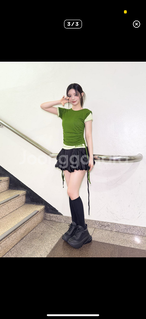 앤더슨벨 신디 스트링 레이어드 티셔츠 (아일릿 민주 착--0