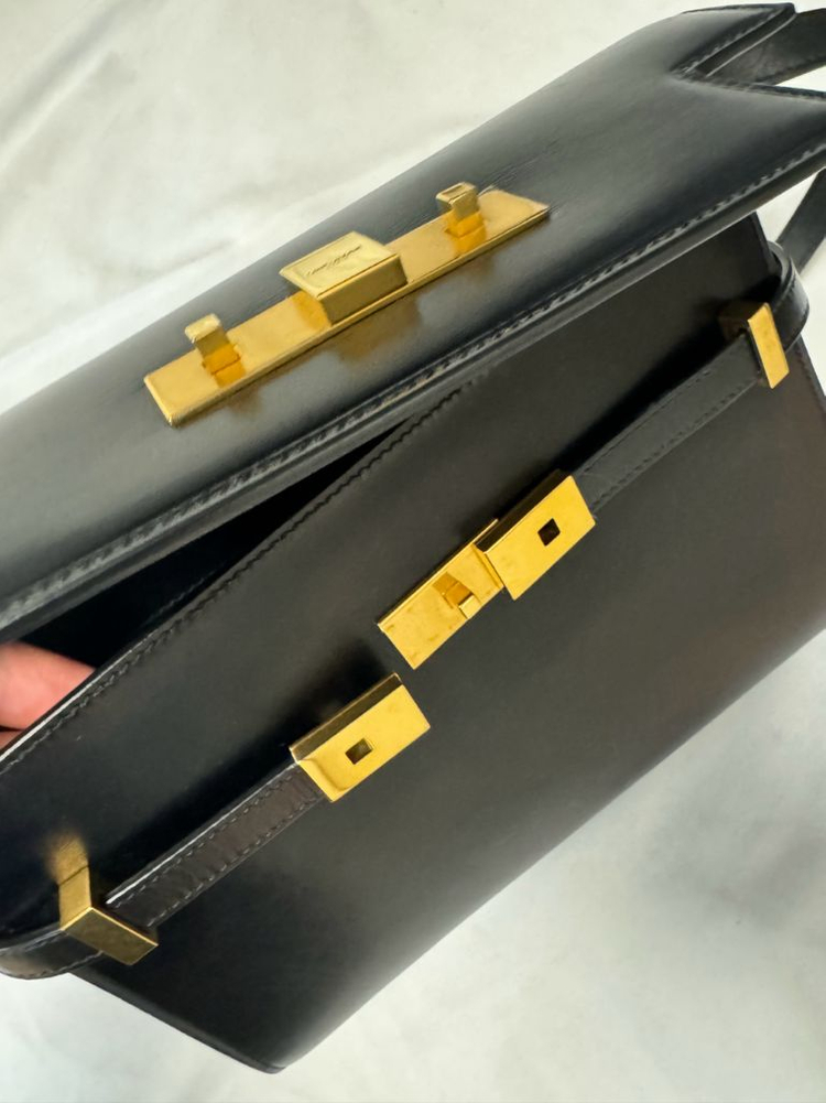 YSL 생로랑 맨하탄 스몰 블랙 가방 이미지