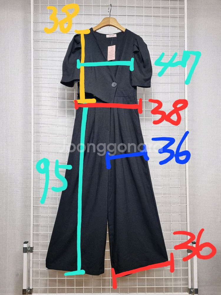택포(새상품) 율미아스텝 점프수트 (블랙)--1