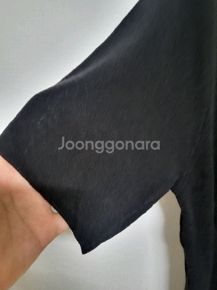 JAJU 여성반팔니트(L)블랙/아이보리--2