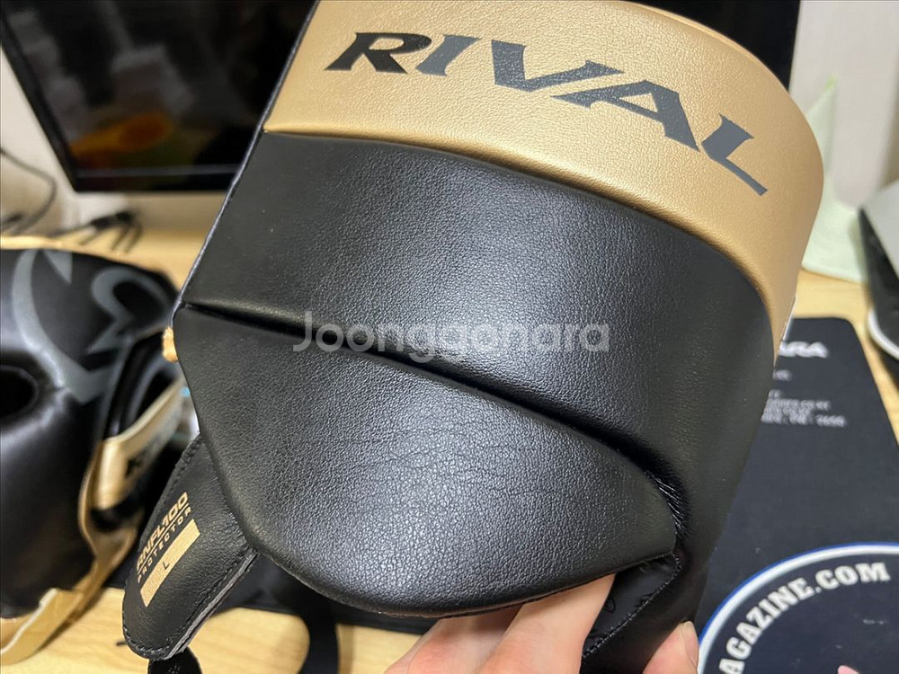 라이벌 블랙/골드 헤드기어/그로인가드 판매--5