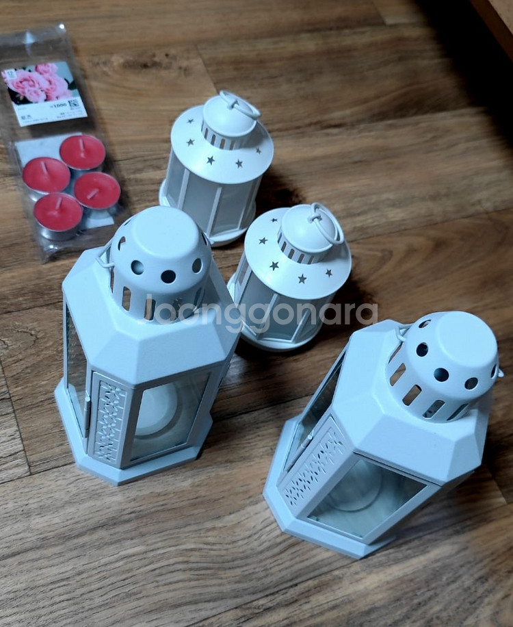 # 이케아 스트롤라 엔룸 양초렌턴 4Pcs 무드등 급처--0