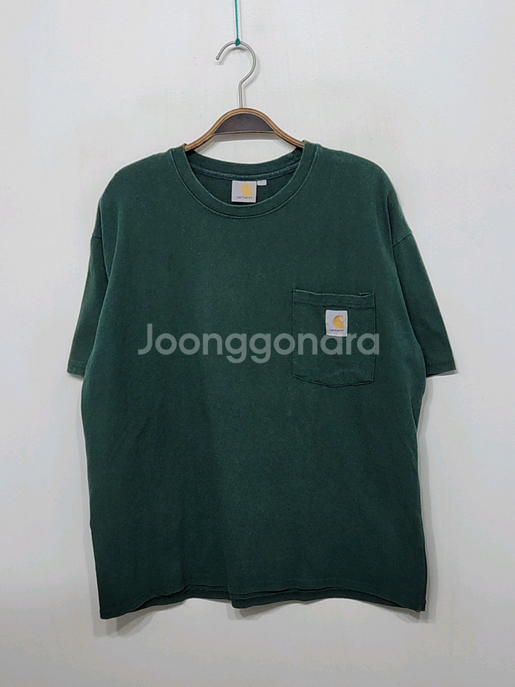 (XL) 칼하트 반팔티 녹색 포켓 면티셔츠 아메카지--0