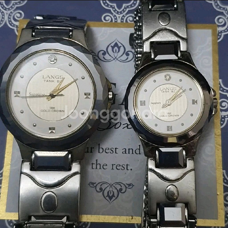 LANGS swiss 18k(크라운) 진짜 금 시계 랑--0