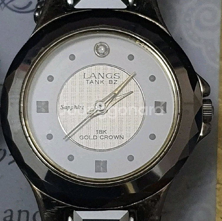 LANGS swiss 18k(크라운) 진짜 금 시계 랑--3