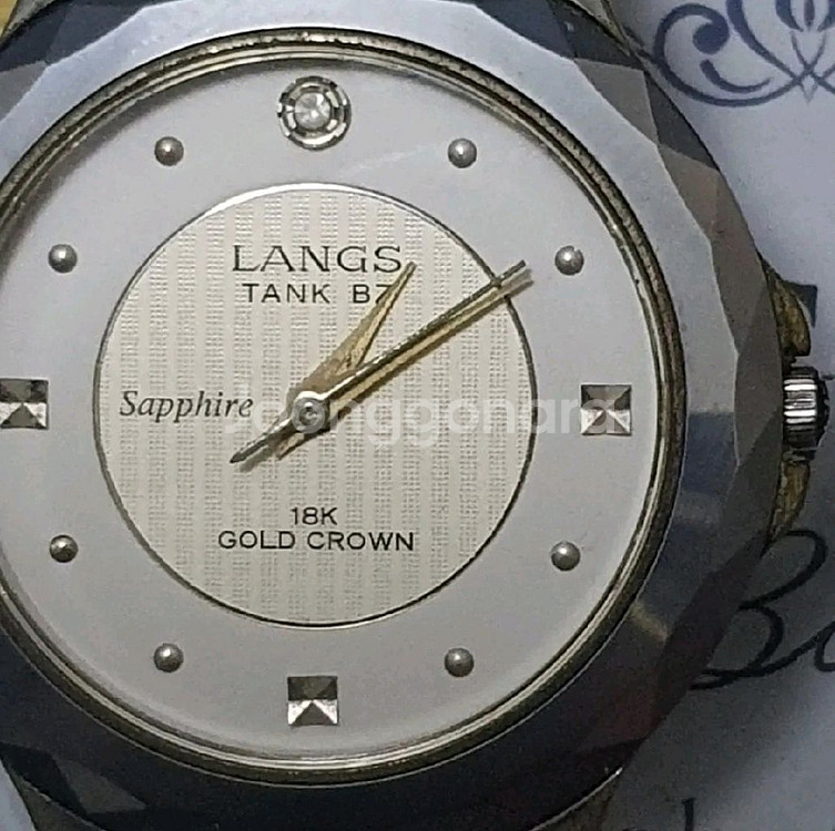 LANGS swiss 18k(크라운) 진짜 금 시계 랑--2