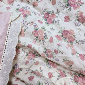 핑크로즈 꽃 모던 환절기 여름이불