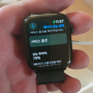 애플워치 시리즈5 44mm 스테인레스