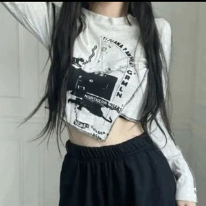 프린팅 긴팔