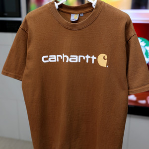 칼하트 Carhartt 브라운 로고 반팔티 L