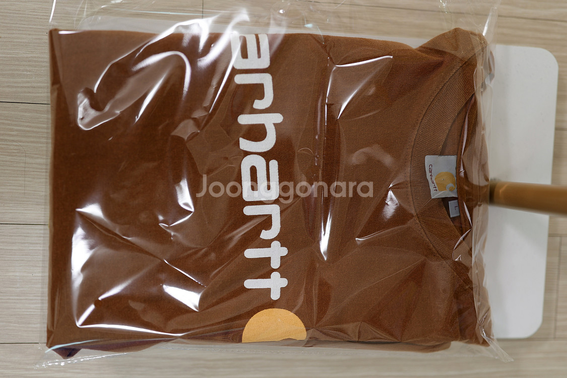 칼하트 Carhartt 브라운 로고 반팔티 L--3