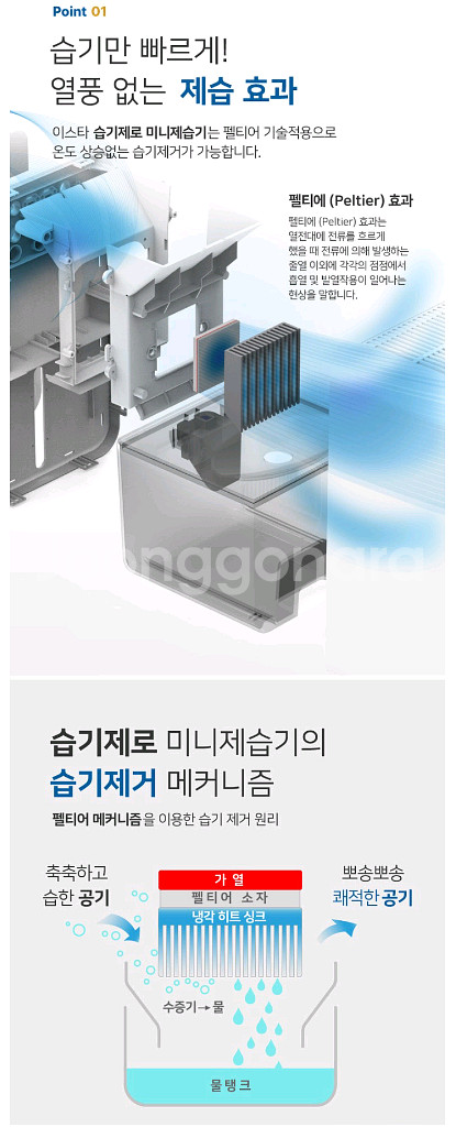 이스타 습기제로 미니 제습기 ESK-DEH2024--4