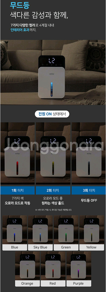 이스타 습기제로 미니 제습기 ESK-DEH2024--7