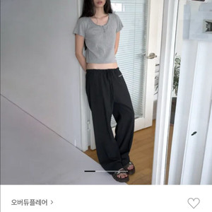 오버듀플레어 코튼 시어 팬츠 블랙