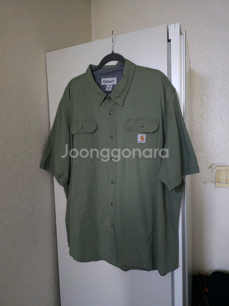 칼하트 카키 반팔 셔츠 XL--0