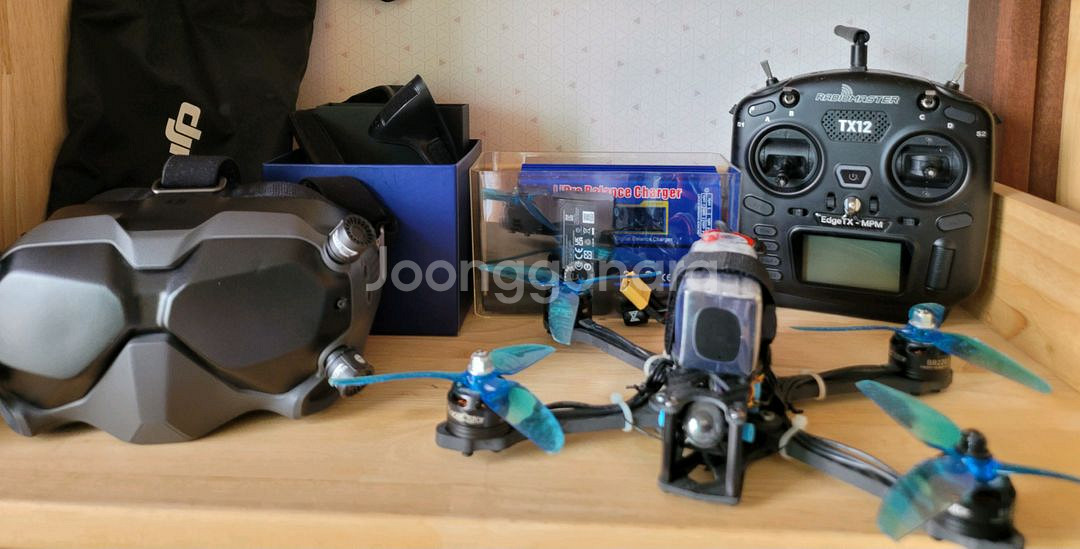 FPV 드론 + TX12 + DJI V2 + 충전기--0