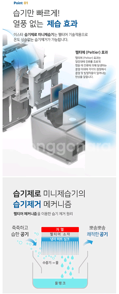 이스타 습기제로 미니 제습기 ESK-DEH2024--4