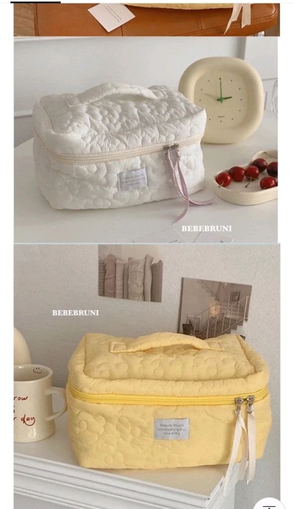 누빔 화장품 파우치 새상품 이미지