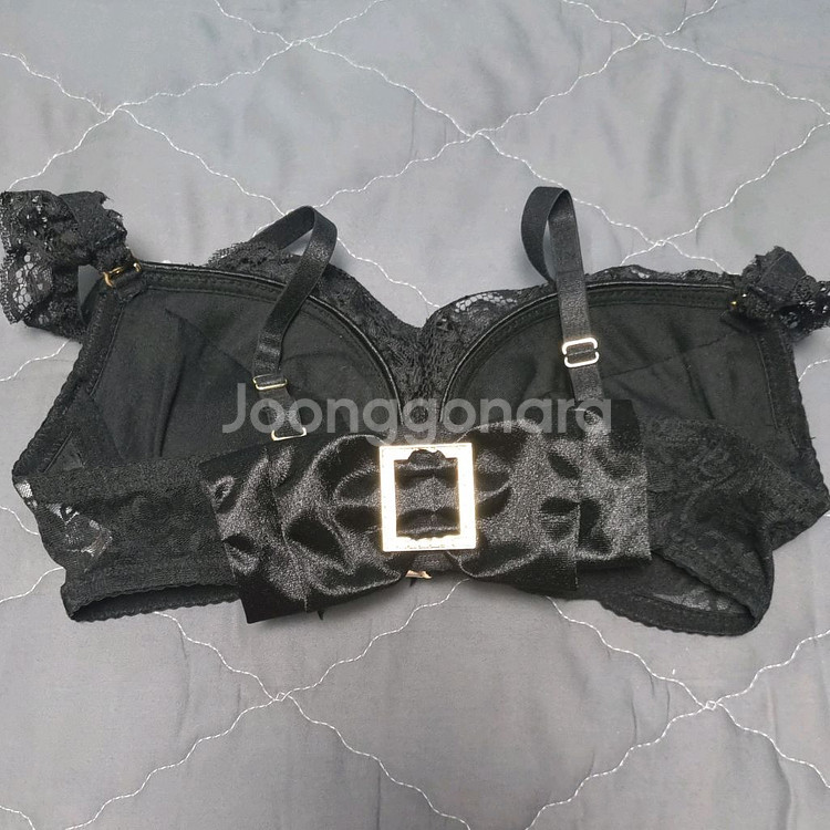 에매필 리본 큐빅 브라 팬티 70B M--4