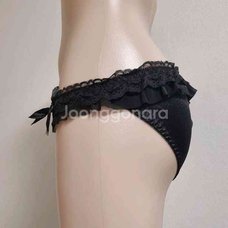 에매필 리본 큐빅 브라 팬티 70B M--7