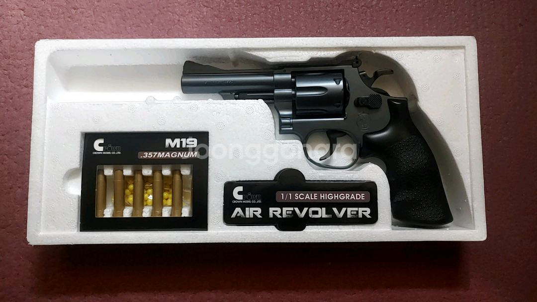 크라운 모델 일본 정품 S&W m19 리볼버--0